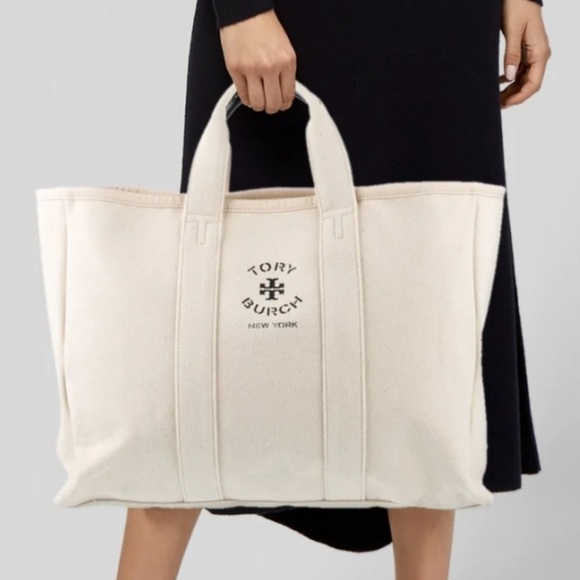Tory Burch Signature Canvas Tote Bag - Picture 10 of 12